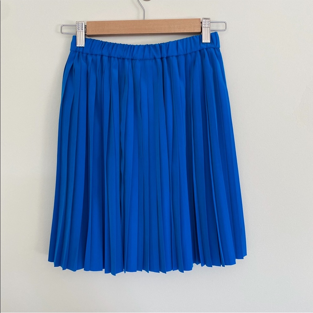 Kate Spade Saturday blue pleated skater mini skirt - Picture 3 of 9